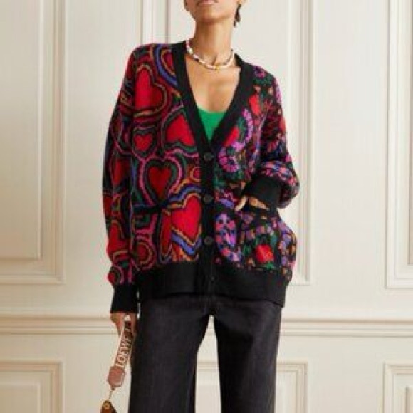 FARM Rio Multicolor Heart Cardigan - Picture 1 of 5